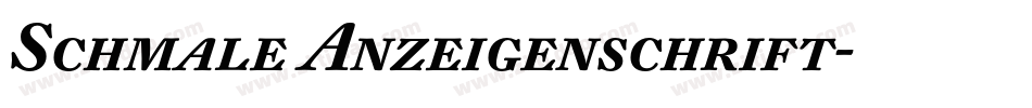 Schmale Anzeigenschrift字体转换